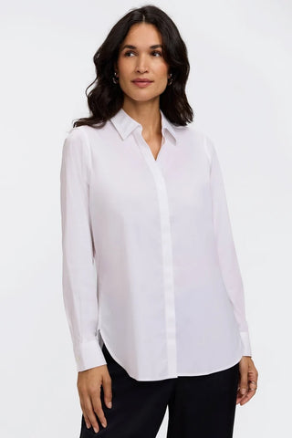 Foxcroft Kylie Long Sleeve White