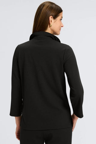 Tammy Crepe Popover Black