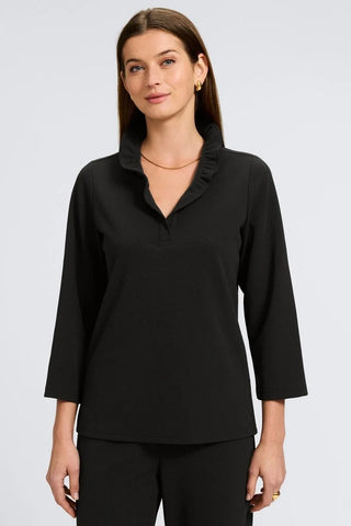 Tammy Crepe Popover Black