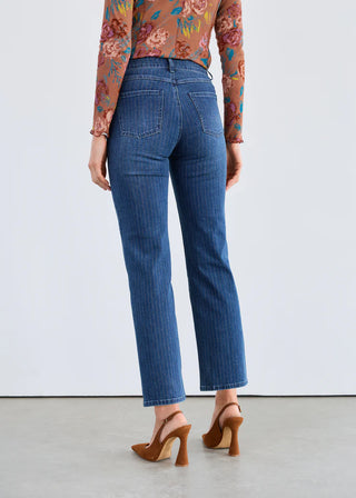 FDJ Olivia Pin Stripe Dark Wash