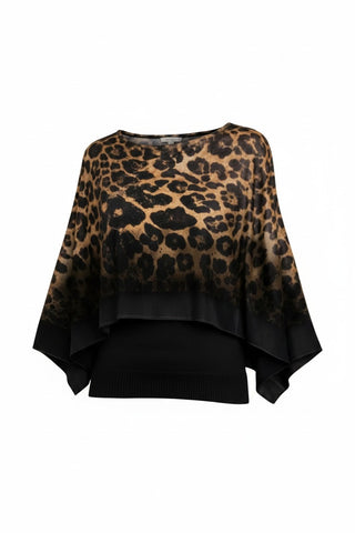 Orly Black Leopard Overlay Top