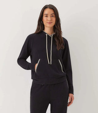 Karen Kane Edge Stitch Top Black