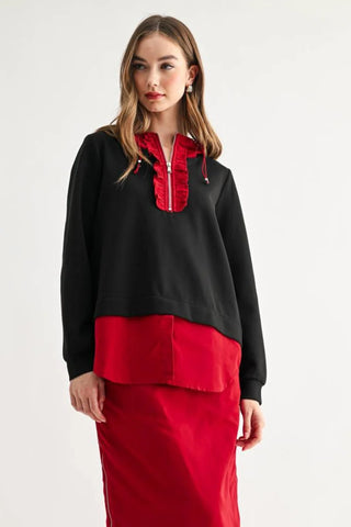 Joh Kaylee Top Black Red