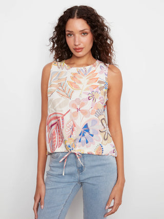 Charlie B Print Sleeveless Tee Maui