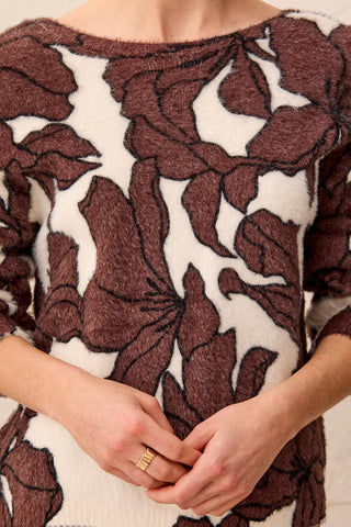 Tribal 2 Way Sweater Brown