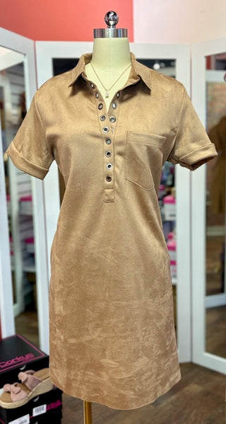 Tribal Dress Almond Latte