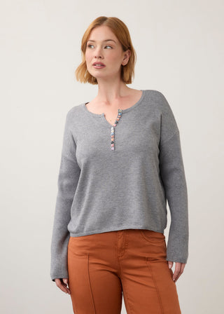 FDJ Rib Sleeve Top Storm