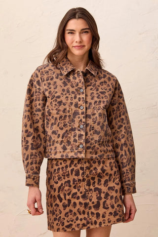 Tribal Crop Jacket Leopard