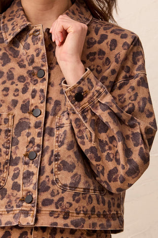 Tribal Crop Jacket Leopard