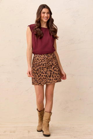 Tribal Brooke Print Skirt Leopard