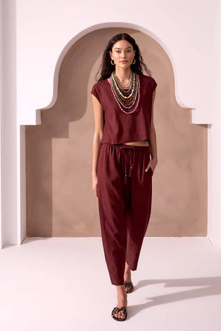 Tribal Drop Shoulder Top Terra