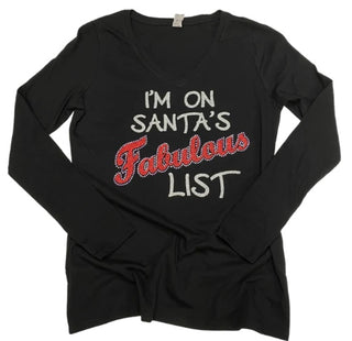 Santa’s Fab list Christmas tee