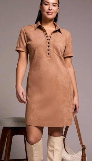 Tribal Dress Almond Latte
