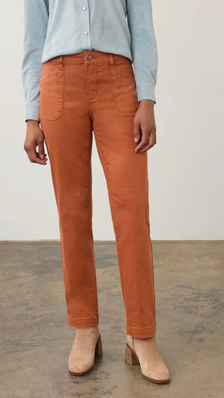 FDJ Christina pumpkin spice straight leg denim
