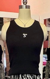 Elan Tank with Bow Black