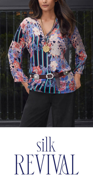 Johnny Was Ontari Burnout Tunic Silk Revival