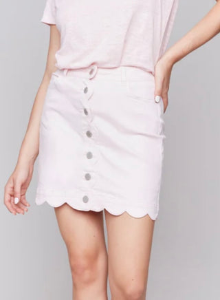 CharlieB Petal pink Scallop Skort