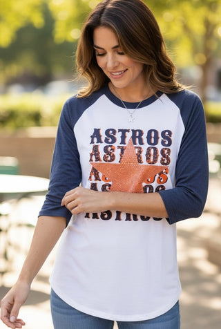 Houston Astros Raglan tee
