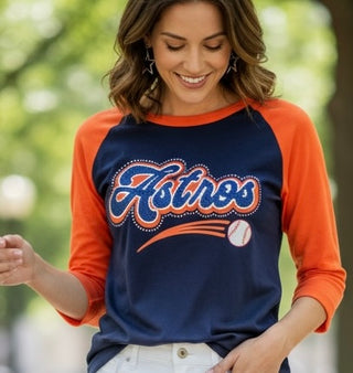 Astros Hometown Retro raglan sleeve tee