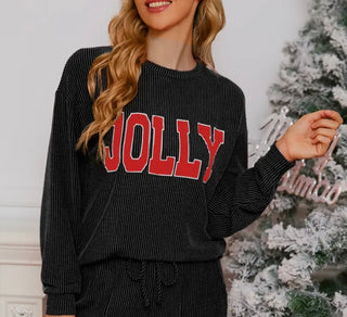 Jolly Christmas Graphic Corded top