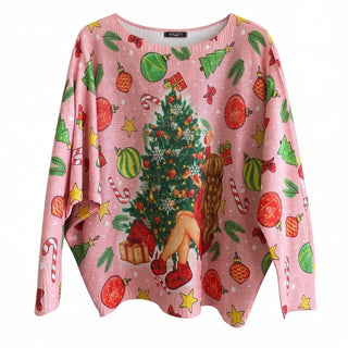Ornament Pink Mesh Top