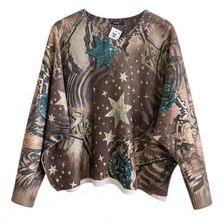 Star Beige Gold One Size Pullover