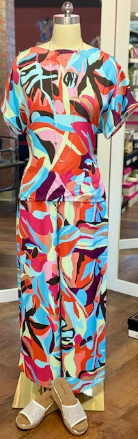 Renuar Blouse Orange Combo