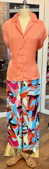Renuar Blouse Neon Coral