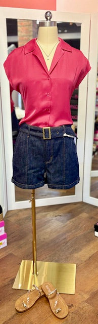Charlie B Belted Short Deep Blue