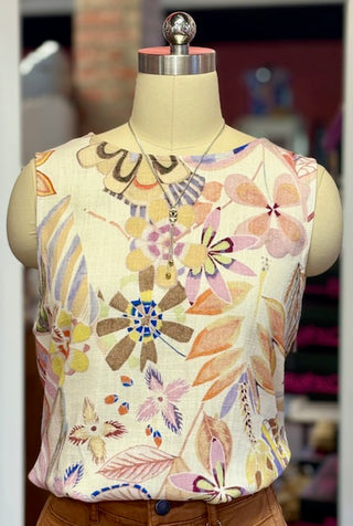 Charlie B Print Sleeveless Tee Maui