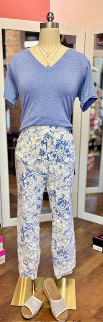 Charlie B Crinkle Jogger Coastal