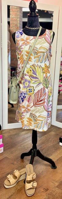 Charlie B Print Sleeveless Dress Maui