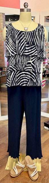 Orly Blue Pleated Pant