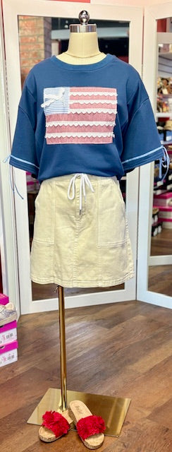CharlieB fog Twill Skort
