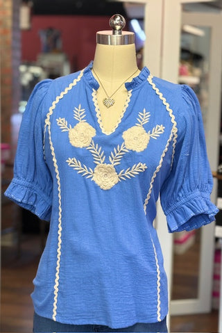 Sister Mary Blue Dana Top