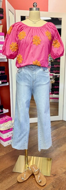FDJ Blue Eclipse cropped pull on jeans