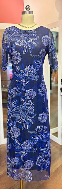 Johnny Was Astrid Mesh Midi Dress