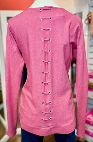 CharlieB Boat Neck Pocket Rose