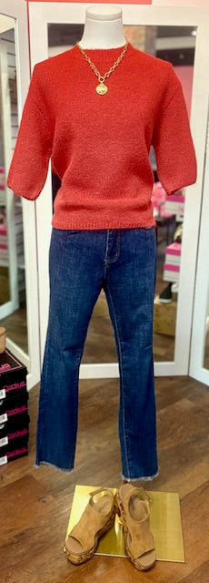 CharlieB Balloon Sweater Crimson