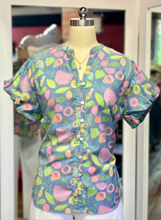 Ivy Jane Poub Sleeve Top Navy