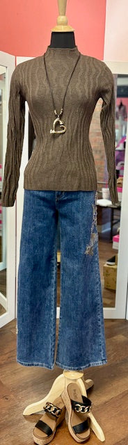 Renuar Chocolate Knit Sweater