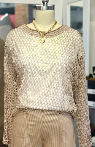 Lysse Lettie Metallic Mesh Rose