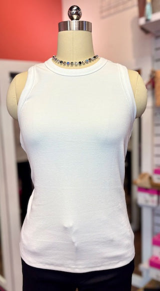 Tribal Rib Tank White