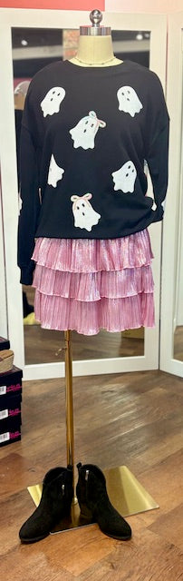 Sequin Bow Ghost Sweatshirt