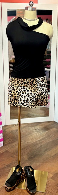 Quilted Leopard Skort