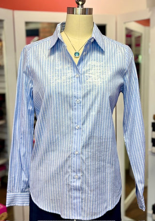 Renuar Foil StripeeBlouse Bluebell