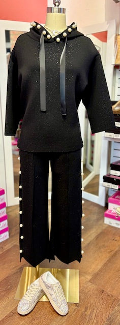 Joh Farrah Pearl Pant Glitter Black