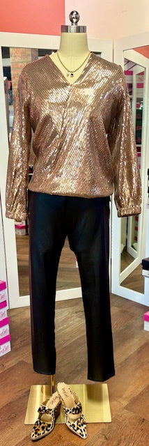 Joh Jannis Sequin Top Gold