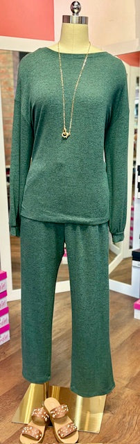 N&M Lounge Top Forest Green