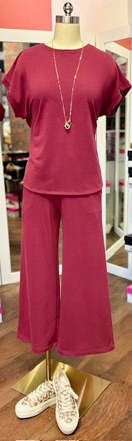 N&M Front Pocket Pant Wine